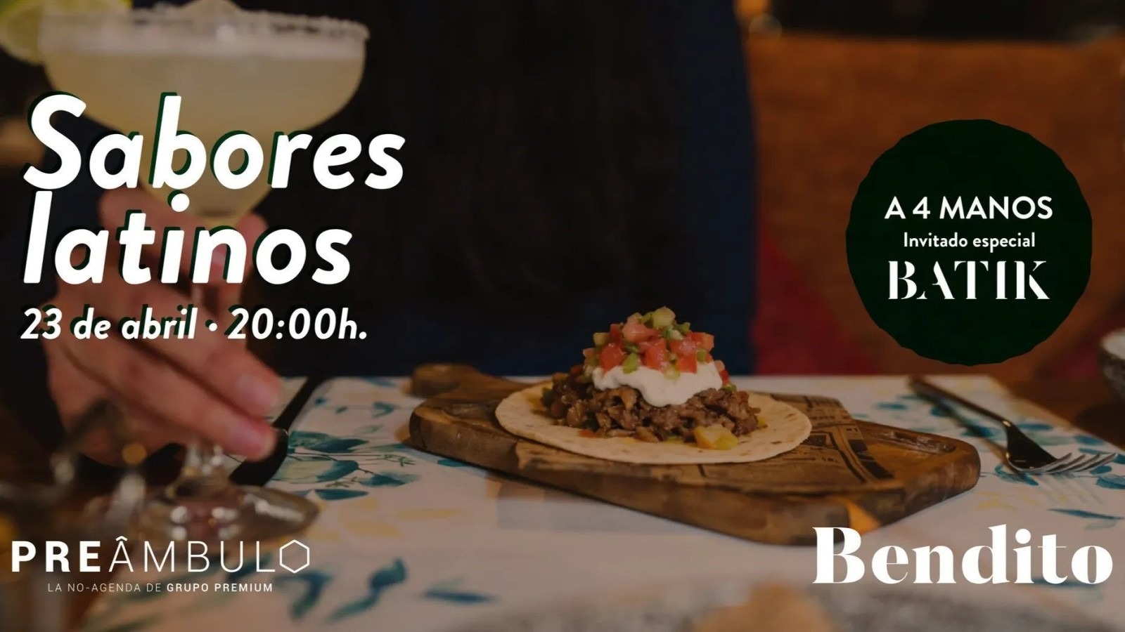 Sabores latinos, a cuatro manos en BENDITO