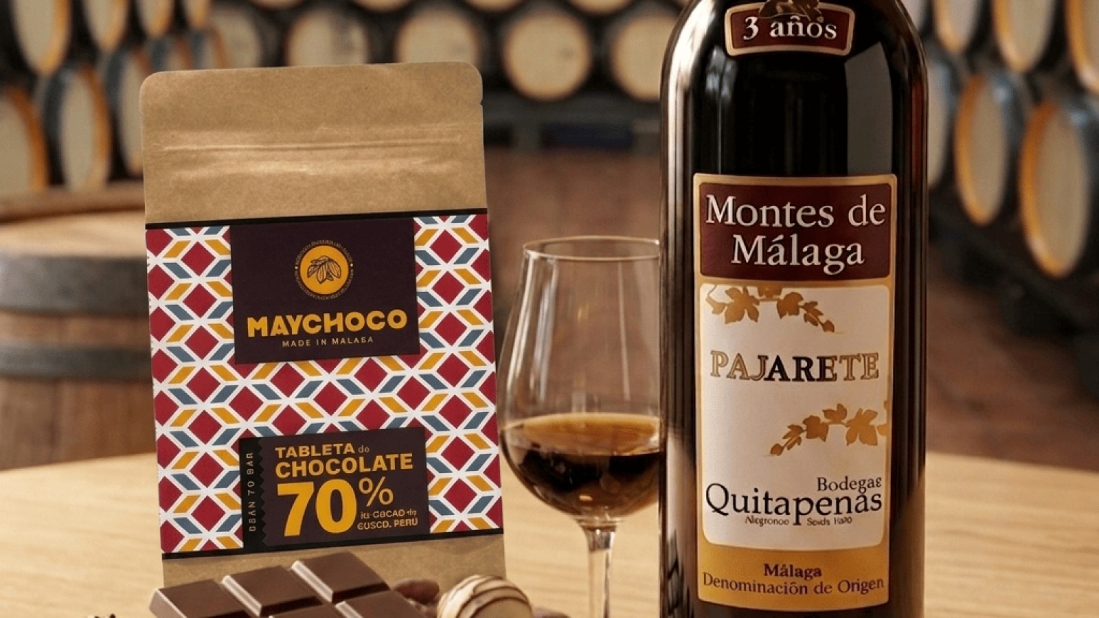 Cata de Vino & Chocolate con Quitapenas x Maychoco