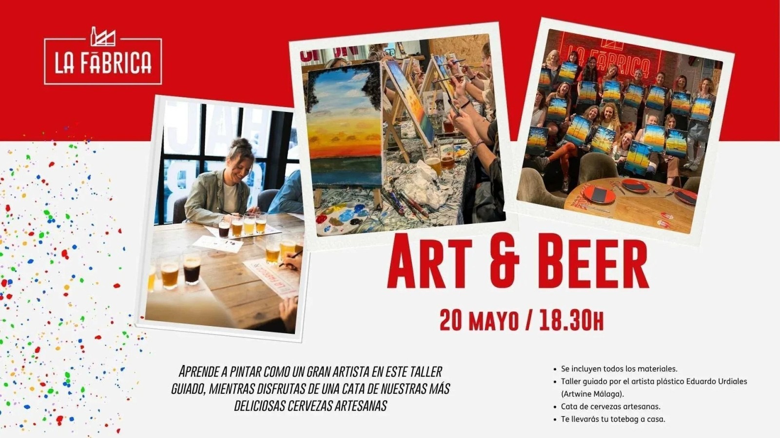 ART & BEER: TALLER DE PINTURA CON CATA DE CERVEZAS 🎨