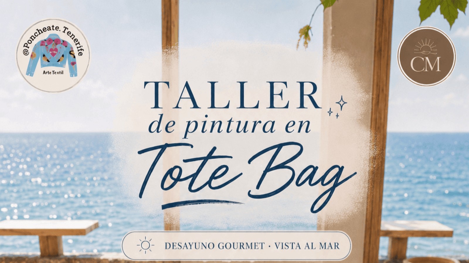 PINTA TU TOTE BAG CON DESAYUNO VISTA AL MAR Y SONOTERAPIA