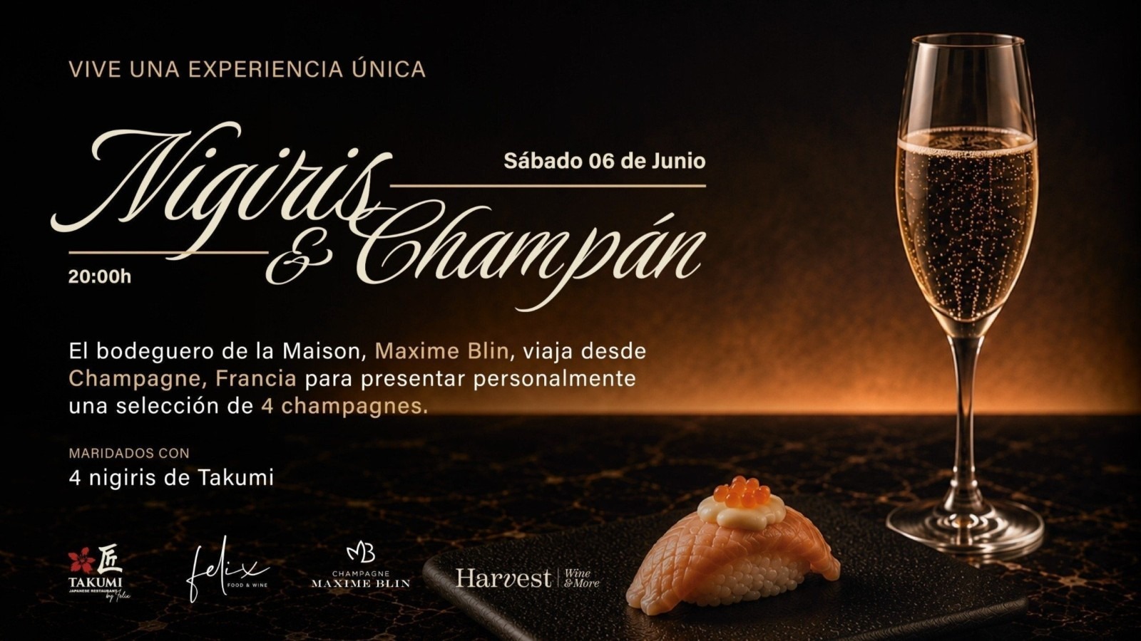 NIGIRIS & CHAMPÁN  - by Felix Food & Wine