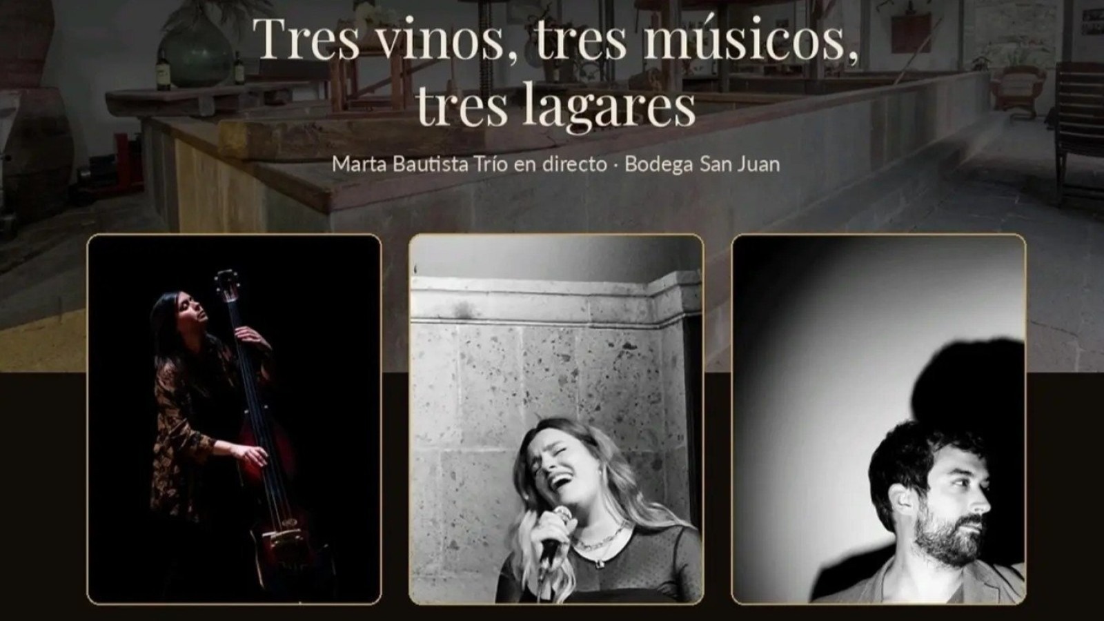 3 VINOS, 3 MÚSICOS, 3 LAGARES - Bodega San Juan