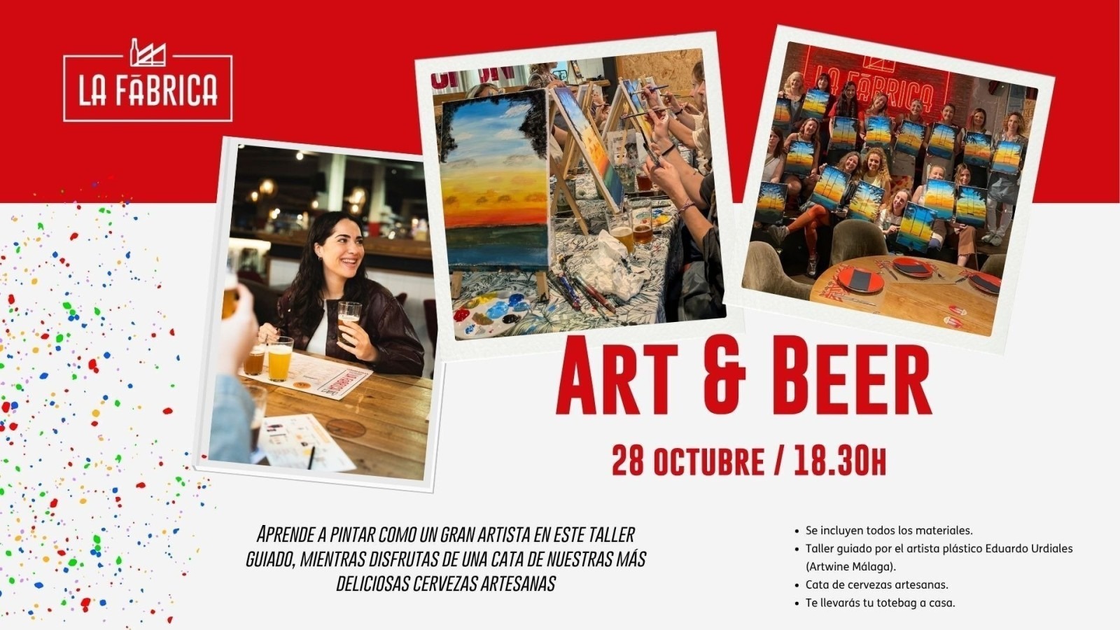 ART & BEER: TALLER DE PINTURA CON CATA DE CERVEZAS 🎨